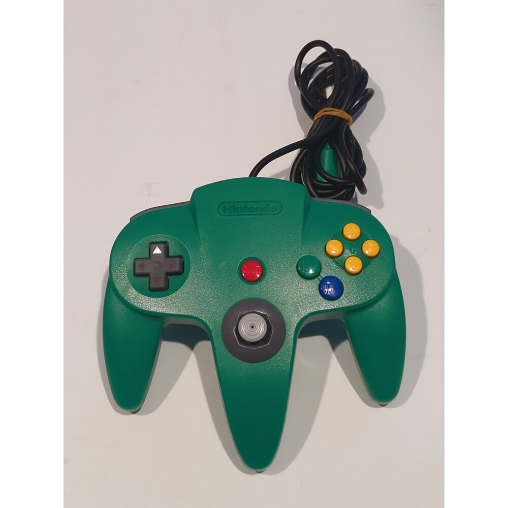 Nintendo 64 GREEN Controller NUS-005 Official N64 OEM TESTED Tight Stick